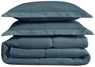 Cannon Solid Dark Blue 3Pc Comforter Set