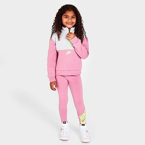 Nike Girls' Little Kids' Futura Fleece Half-Zip Top and Leggings Set -  ShopStyle
