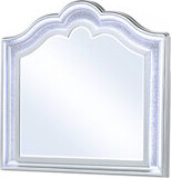 Orren Ellis Mystic Contemporary Style Mirror Made With Wood In Silver (INCLUDES ONLY MIRROR)
