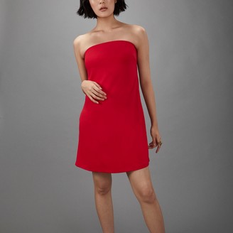 Lindsay Nicholas New York Strapless Swing Dress in Red