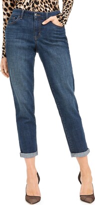 INC International Concepts Women's Mid Rise Cuffed Straight-Leg Jeans, Created for Macy's