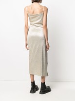Thumbnail for your product : Paco Rabanne Asymmetric Ruched Midi Dress