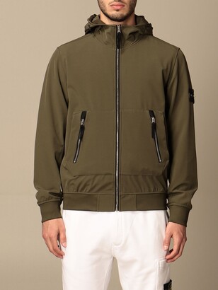 Stone Island soft shell light e-dye jacket with hood - ShopStyle Outerwear