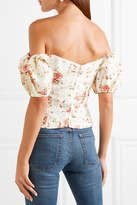 Thumbnail for your product : Brock Collection Boie Off-the-shoulder Floral-print Silk Blouse - Cream