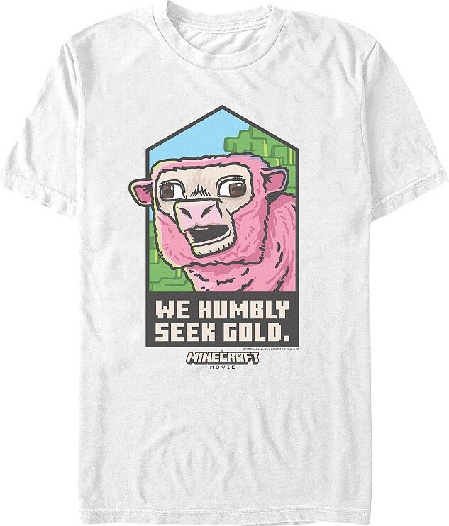 Minecraft Men's Movie We Humbly Seek Gold Graphic Tee