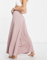 Thumbnail for your product : ASOS DESIGN petite jersey palazzo trouser in mink