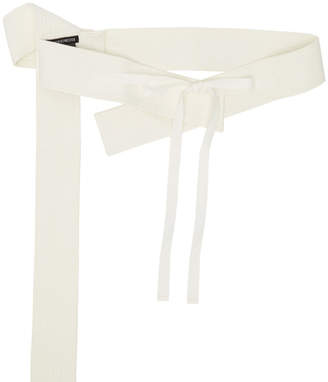 Ann Demeulemeester Off-White Topstitched Belt