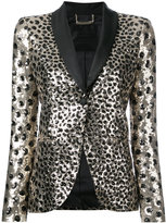 Philipp Plein - leopard print jacket - women - Polyamide/Spandex/Elasthanne/Acétate/Viscose - M