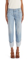 Curved Cuffed Nonstretch Jeans 