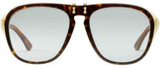Gucci Round-frame acetate sunglasses