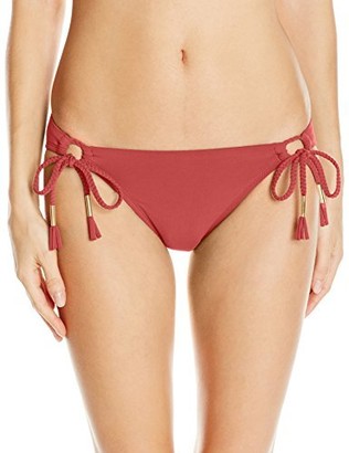 Robin Piccone Women's Ava Braided Loop Tie Side Bikini Bottom