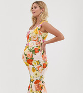 asos floral maternity dress