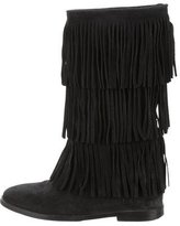 Thumbnail for your product : Alice + Olivia Mid-Calf Fringe Boots