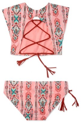 Gossip Girl Girl's 'Desert Moon' Lace-Up Two-Piece Swimsuit