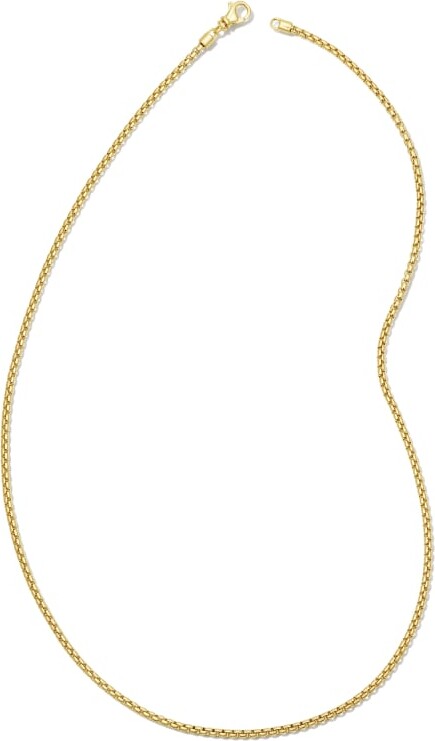 Beck 24 Thin Round Box Chain Necklace in 18k Gold Vermeil