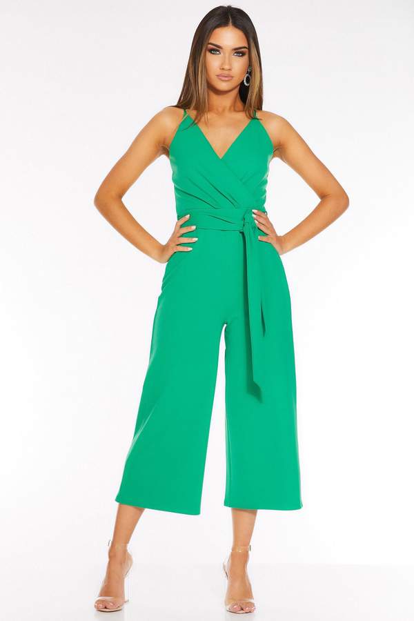 green quiz jumpsuit
