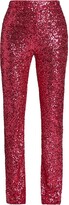 Sequin-Embroidered Boot-Cut Pants 