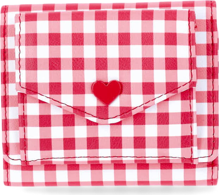 No Boundaries Trifold Wallet, Just Red Gingham