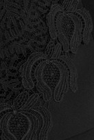 Thumbnail for your product : Roland Mouret Carrington Cutout Lace-paneled Stretch-crepe Gown - Black