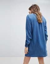 Thumbnail for your product : Only High Neck Denim Smock Dress