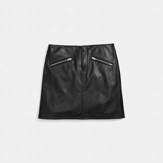 Coach Leather Skirt