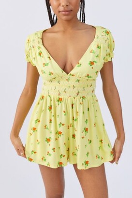 Yellow Floral Romper | Shop the world's largest collection of fashion |  ShopStyle