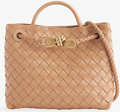 Bottega Veneta Womens Biscuit-Mb-Biscuit Andiamo Small Leather Tote Bag