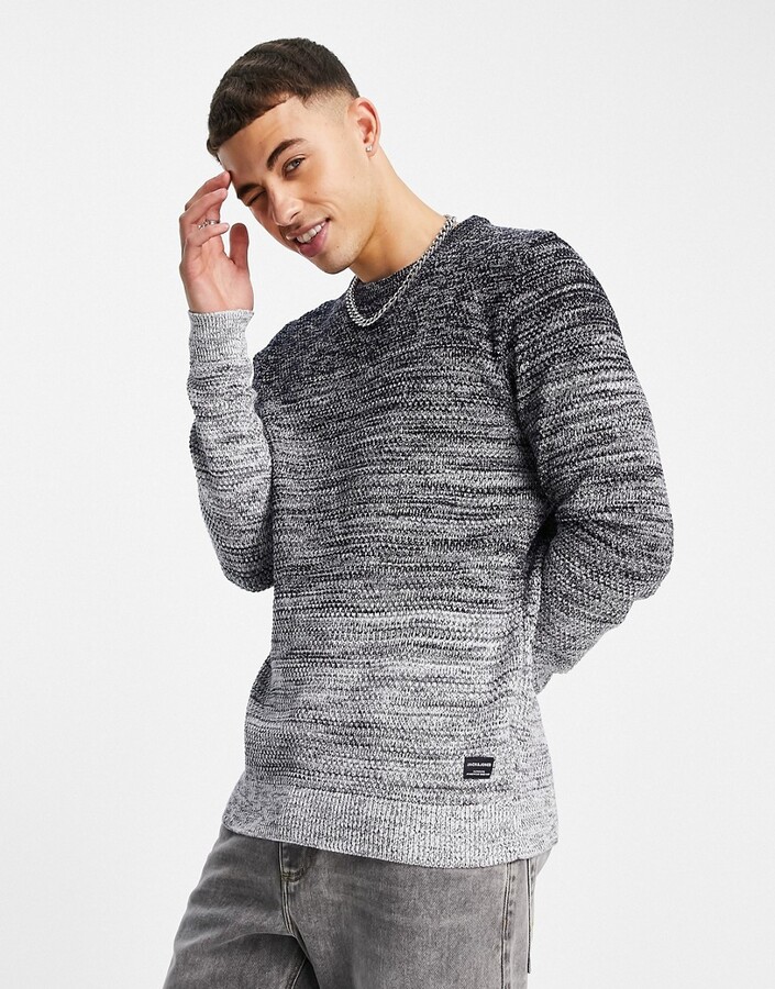 Jack and Jones Essentials fade sweater in gray - ShopStyle