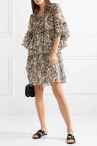 Thumbnail for your product : See by Chloe Floral-print Cotton And Silk-blend Crepon Dress