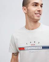 Thumbnail for your product : New Look t-shirt with revolution print in light gray