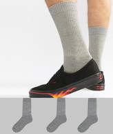 Thumbnail for your product : ASOS Design Sports Style Socks In Grey Marl 3 Pack