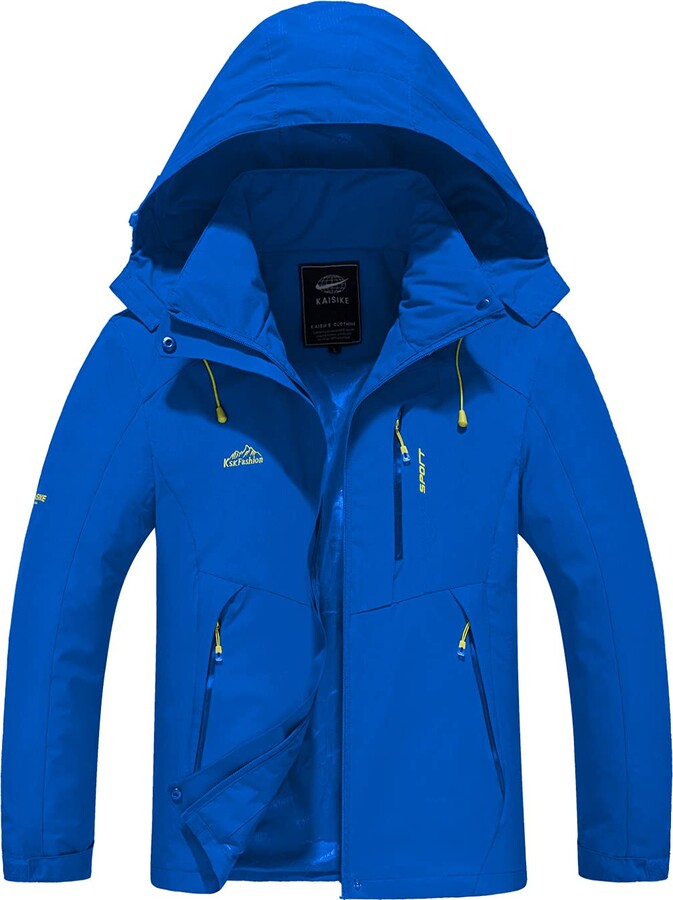 LUI SUI Mens Waterproof Jacket Outdoor Sports Hiking Mountaineering Coat Lightweight Camping Windproof Raincoat