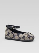 Thumbnail for your product : Gucci Infant's, Toddler's & Kid's GG Print Horsebit Ballet Flats