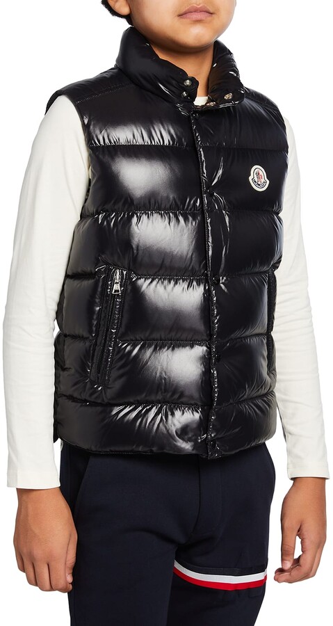 Moncler Boy's Tib Laque Mini-Me Down Puffer Vest, Size 8-25 - ShopStyle