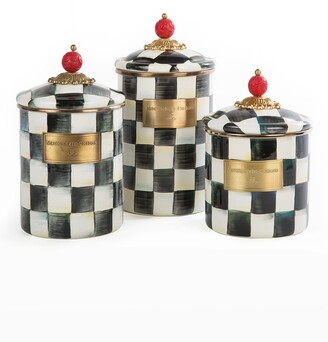 Mackenzie Childs Courtly Check Small Canister