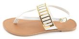 Thumbnail for your product : Charlotte Russe Gold-Plated Gladiator Thong Sandals