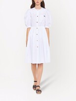 Thumbnail for your product : Miu Miu Contrast-Collar Cotton Poplin Dress