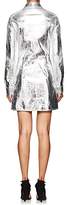 Thumbnail for your product : Calvin Klein Women's Metallic Leather A-Line Shirtdress - Silver