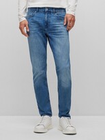 Thumbnail for your product : HUGO BOSS Slim-fit jeans in super-soft blue stretch denim