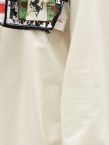 Thumbnail for your product : Raf Simons Pin-patch Cotton-jersey Hooded Sweatshirt - Ecru White Splash