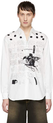 Comme des Garcons Shirt Shirt White Basquiat Edition Poplin Print Shirt