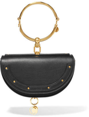Chloé Nile Bracelet Mini Textured-leather Shoulder Bag - Black