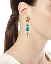 Thumbnail for your product : Akola Raffia-Hoop Pearl-Drop Earrings