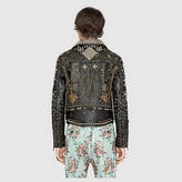Thumbnail for your product : Gucci Studded leather biker jacket