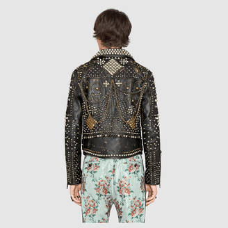 Gucci Studded leather biker jacket
