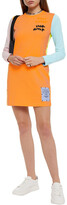 Thumbnail for your product : McQ Appliquéd color-block printed cotton-jersey mini dress