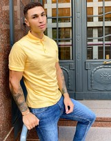Thumbnail for your product : ASOS DESIGN organic jersey polo in yellow