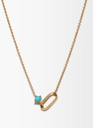 LIZZIE MANDLER December Birthstone Turquoise & 18kt Gold Necklace