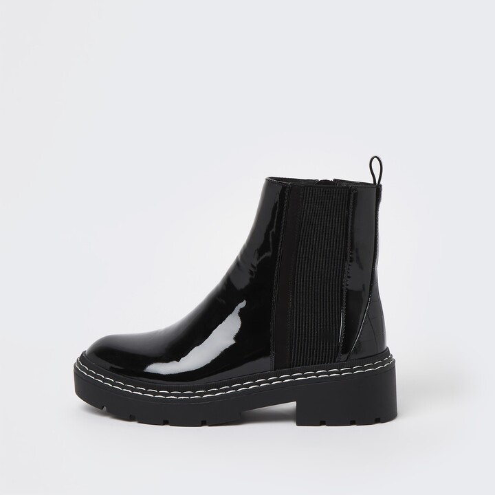 Black Patent Ankle Boots | Shop the world's largest collection of fashion |  ShopStyle UK