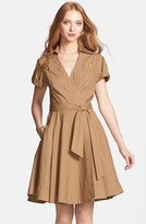 Thumbnail for your product : Diane von Furstenberg 'Kaley' Pleated Cotton Blend Wrap Dress
